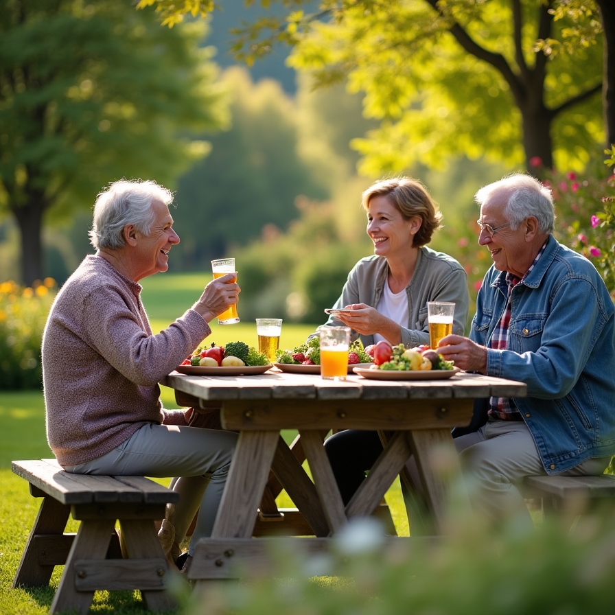 Sitzgelegenheiten im essbaren Garten